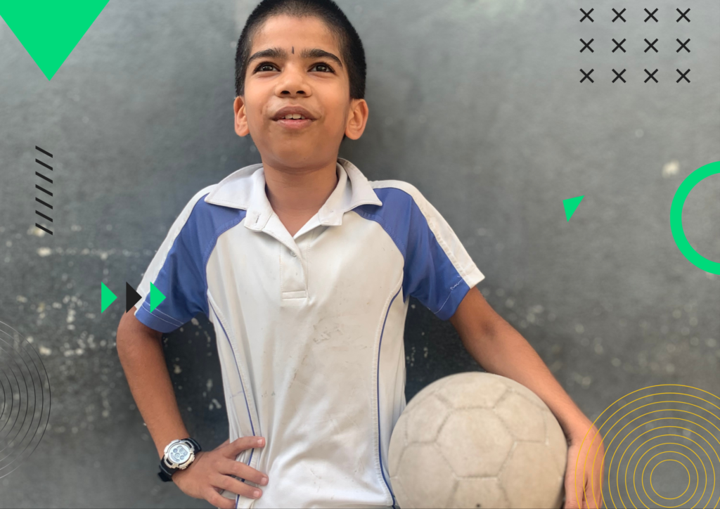 An 11-year-old shows empathy goes a long way 3 Pavan - a 11 year old student posing with his football