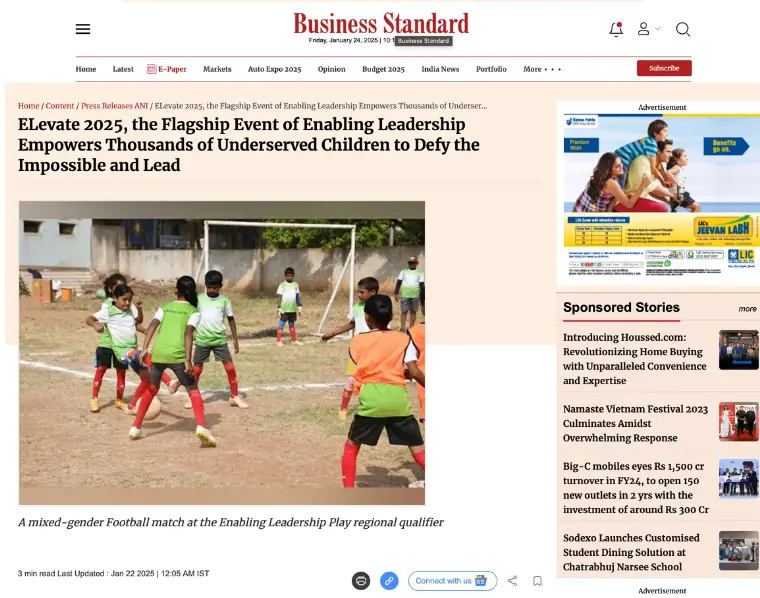 Business Standard’s coverage of Elevate 2025 activities and participants