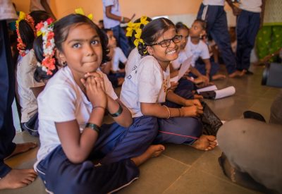 Children during our LEGO event at our working site